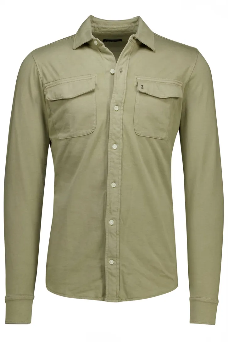 Butcher of Blue overshirt khaki katoen