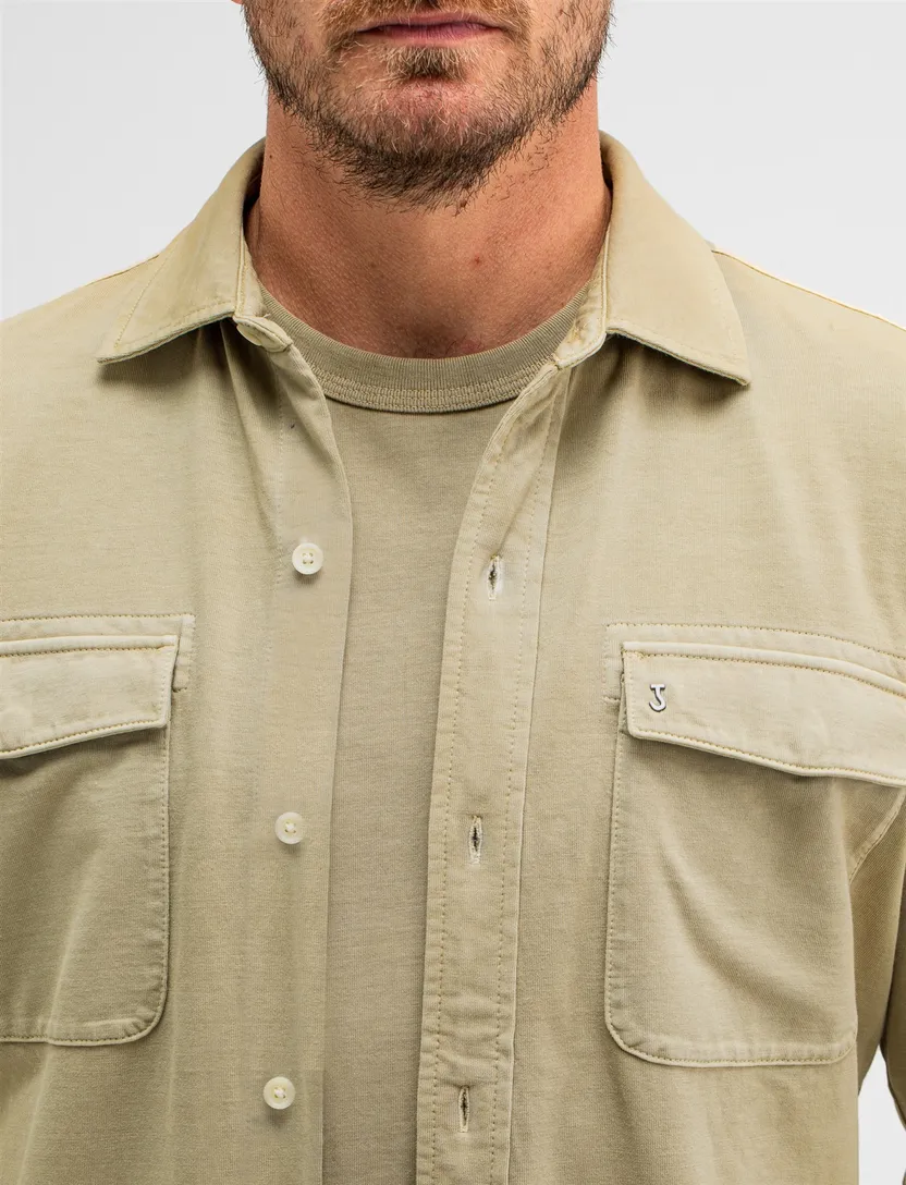 Butcher of Blue overshirt khaki katoen