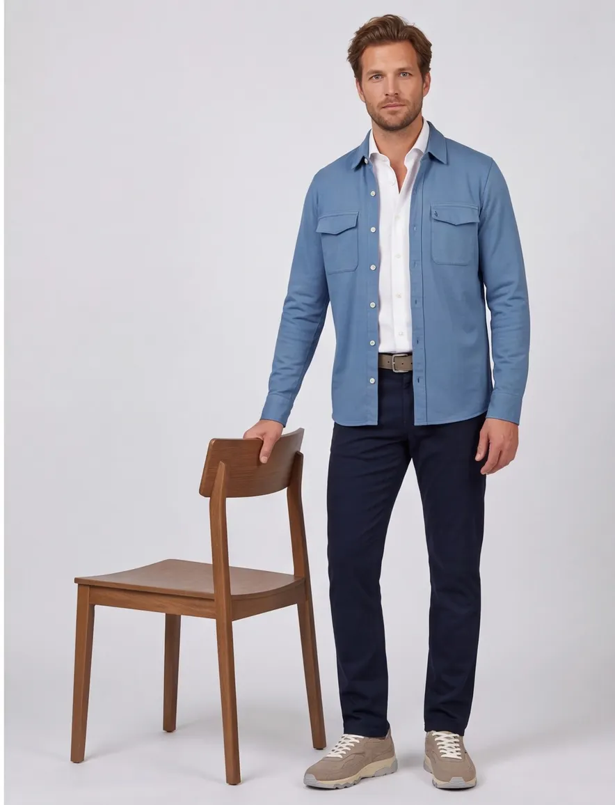 Butcher of Blue overshirt blauw