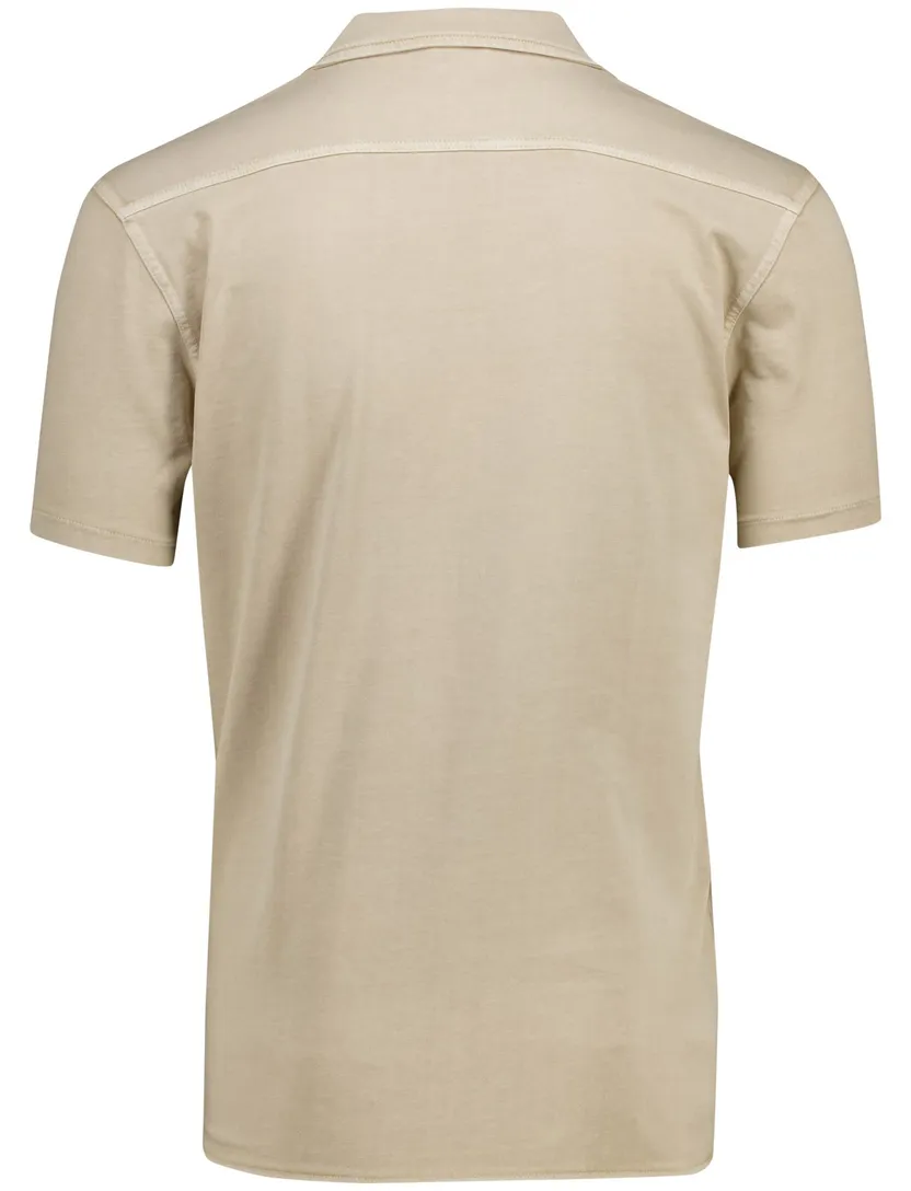 beige Butcher of Blue Mikey overshirt korte mouw