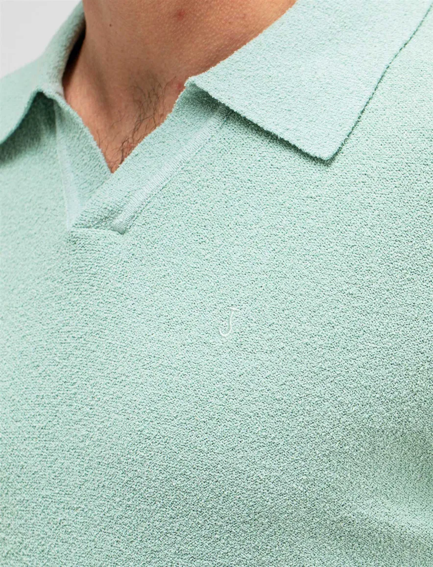 Butcher of Blue Boucle knit polo groen