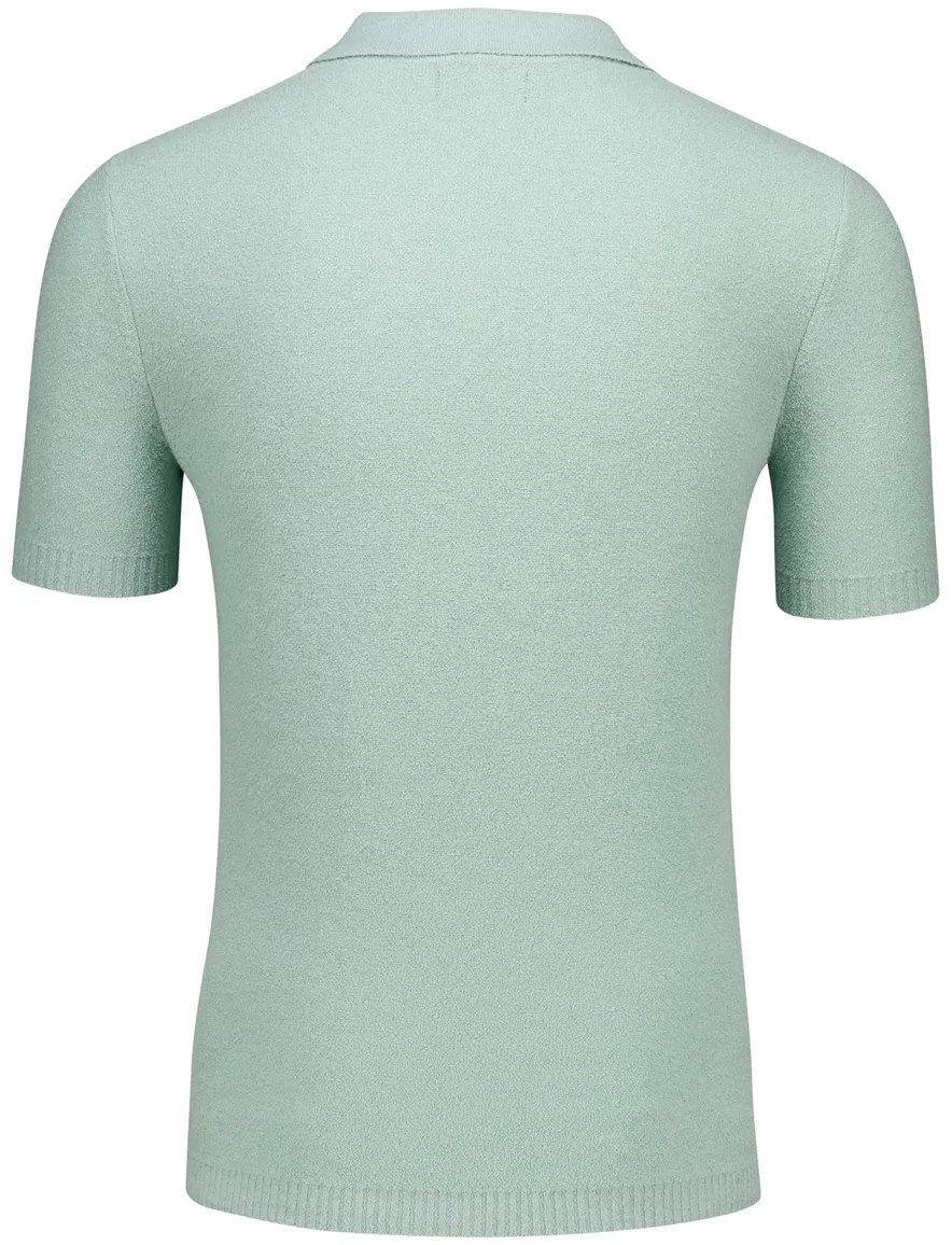 Butcher of Blue Boucle knit polo groen