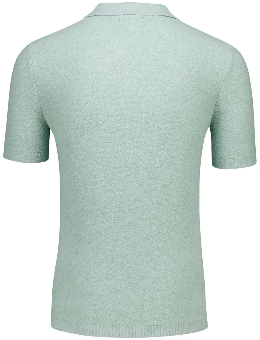 Butcher of Blue Boucle knit polo groen