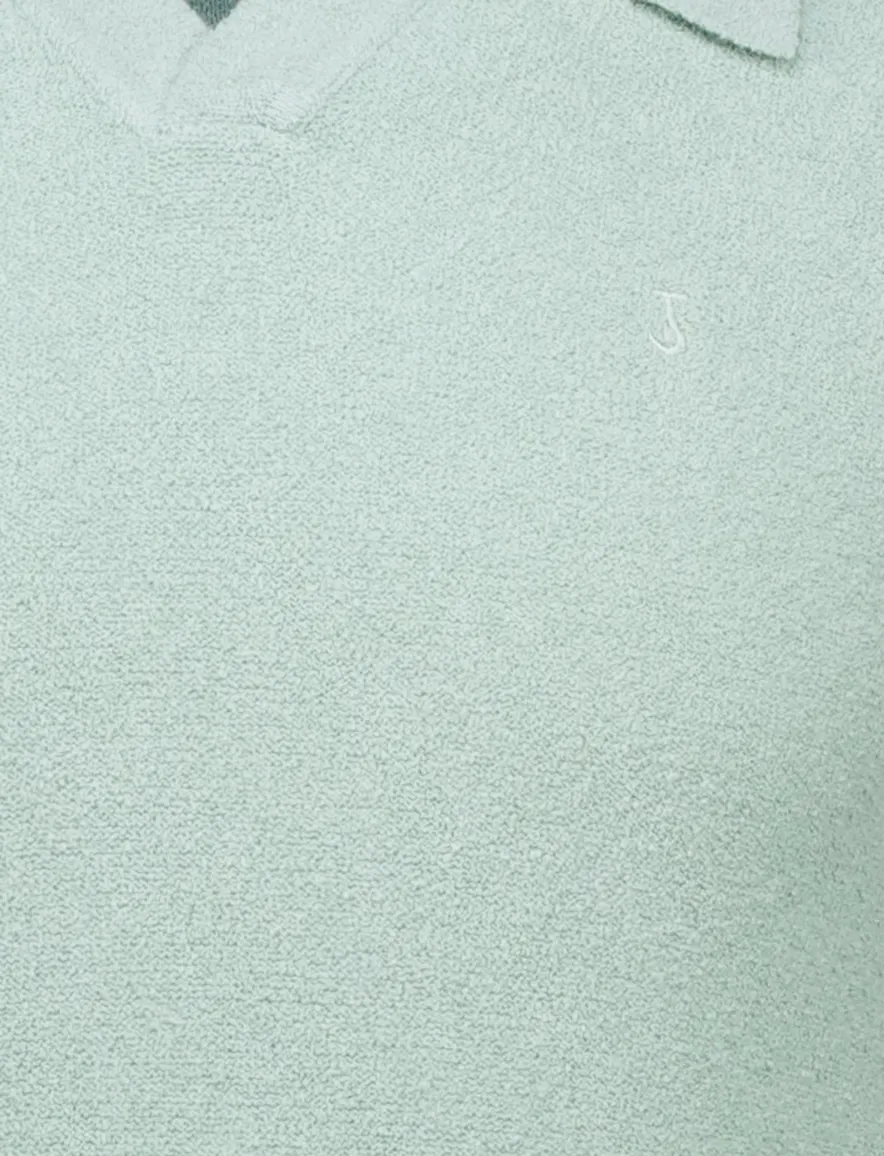 Butcher of Blue Boucle knit polo groen