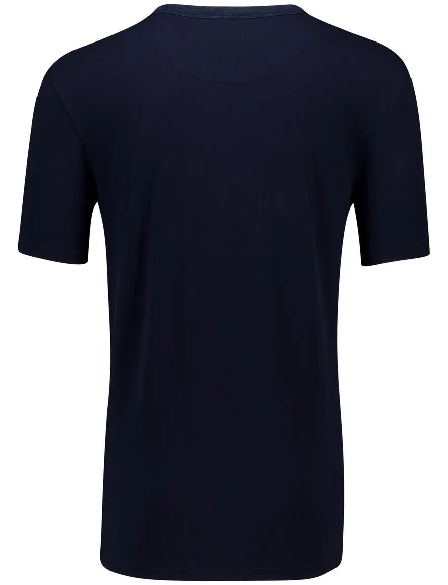 Butcher of Blue t-shirt effen donkerblauw normale fit