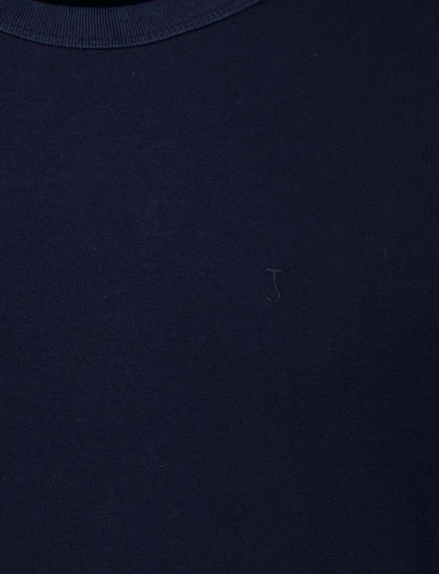 Butcher of Blue t-shirt effen donkerblauw normale fit