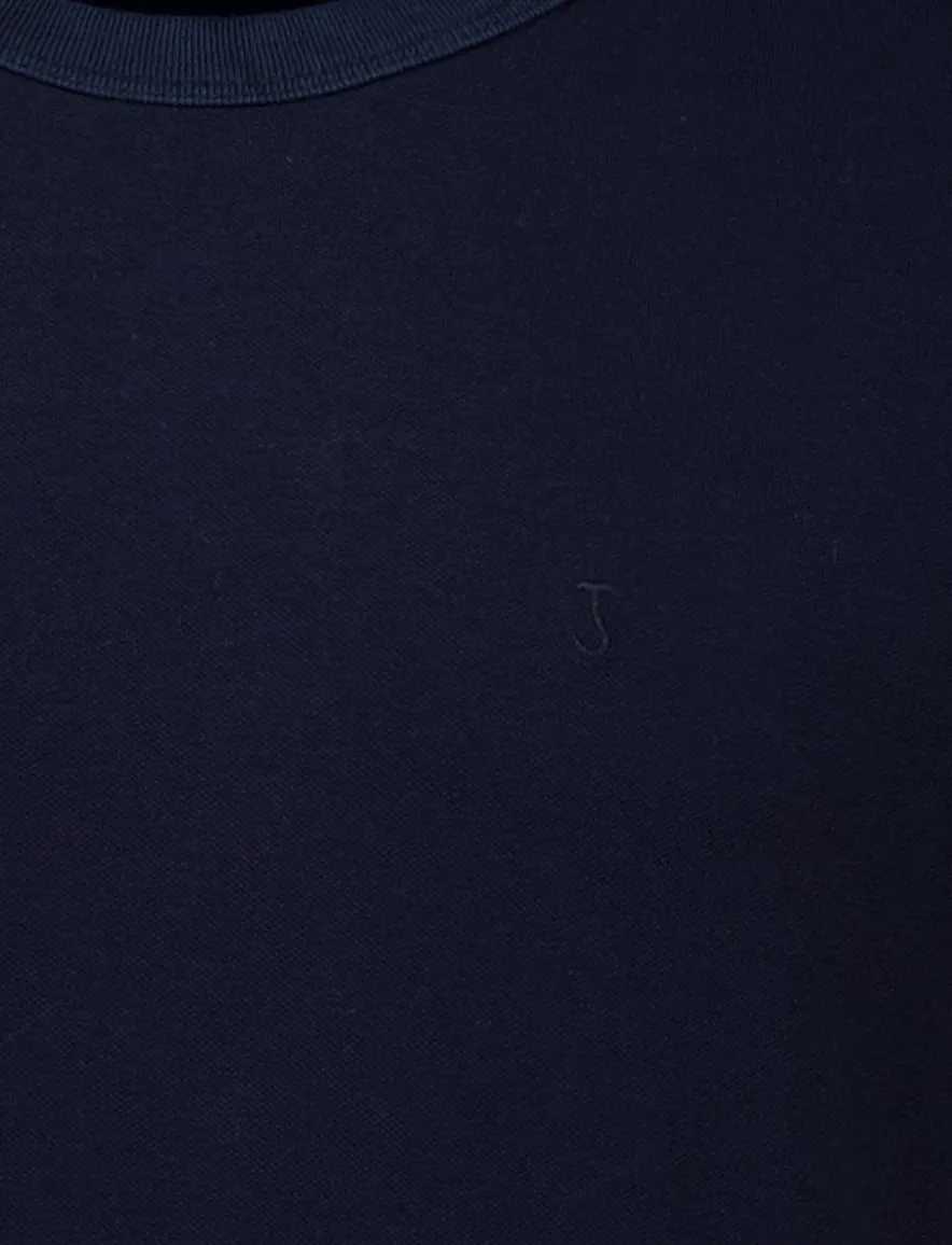 Butcher of Blue t-shirt effen donkerblauw normale fit