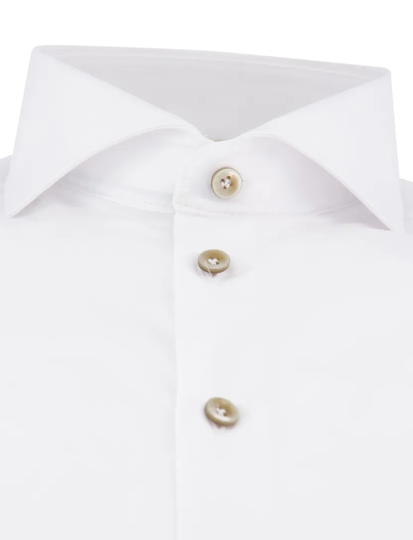 John Miller Slim Fit overhemd mouwlengte 7 wit