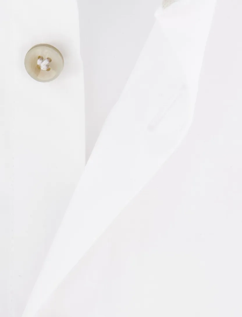 John Miller Slim Fit overhemd mouwlengte 7 wit