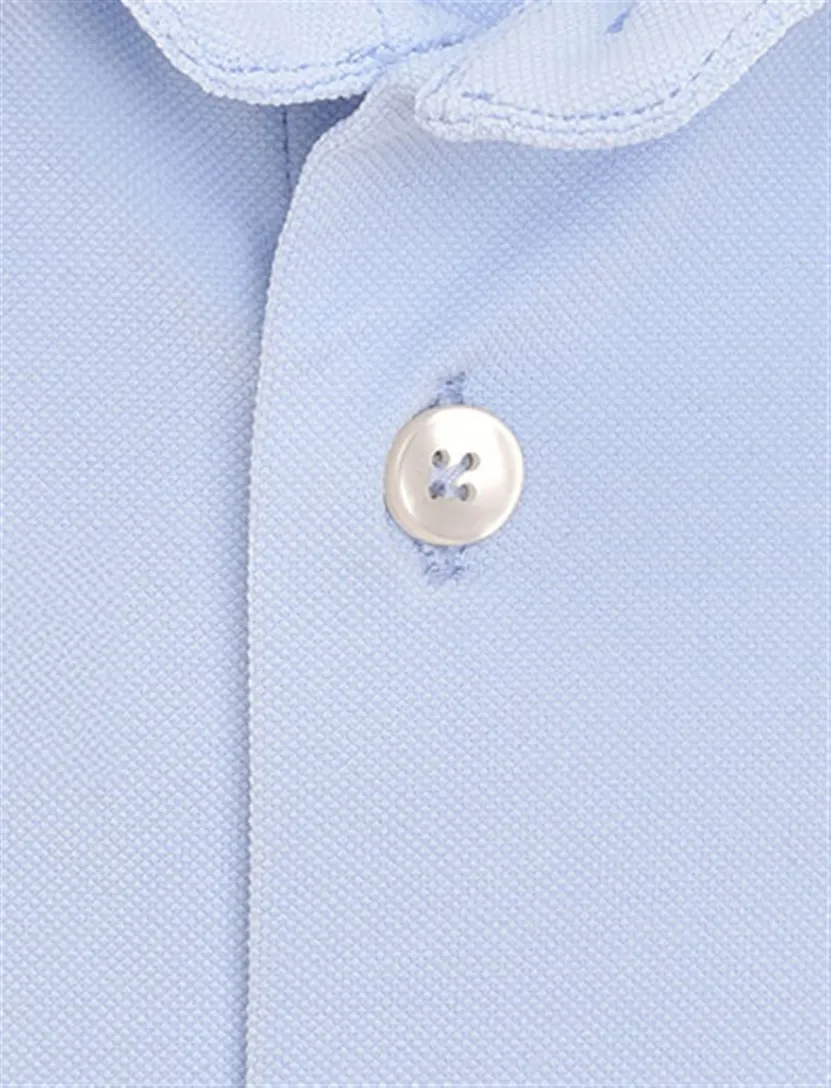 John Miller overhemd lichtblauw mouwlengte 7 tailored fit stretch