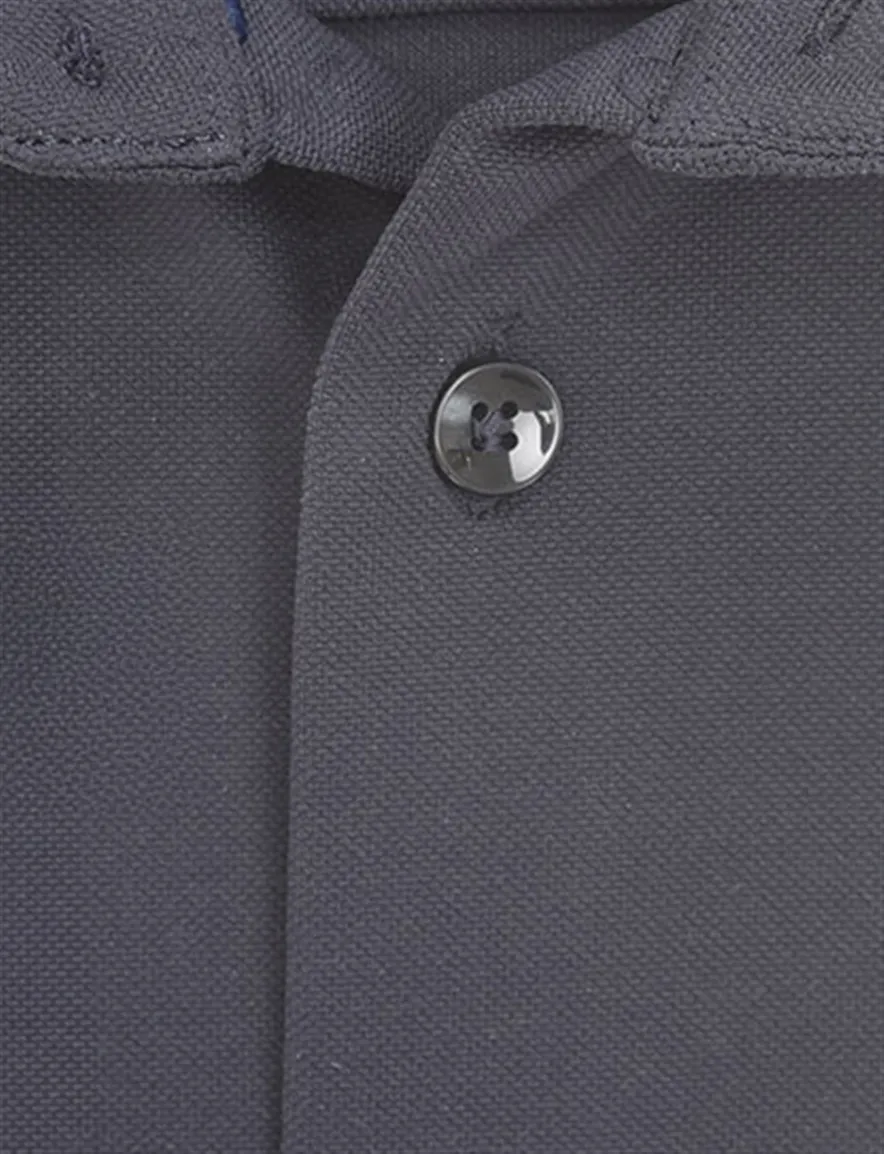 John Miller tailored fit overhemd mouwlengte 7 donkerblauw