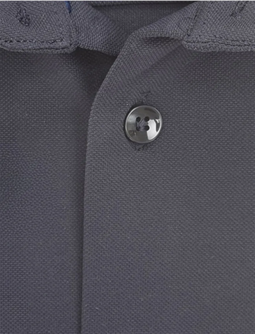 John Miller tailored fit overhemd mouwlengte 7 donkerblauw