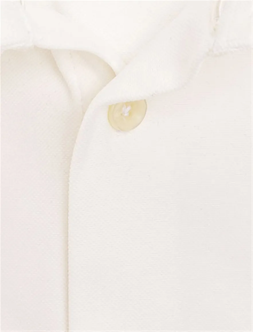 John Miller overhemd beige effen tailored fit