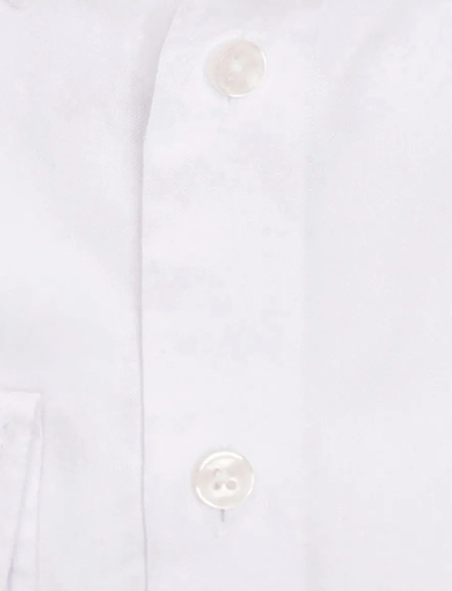 Ledub overhemd Modern Fit effen wit normale fit