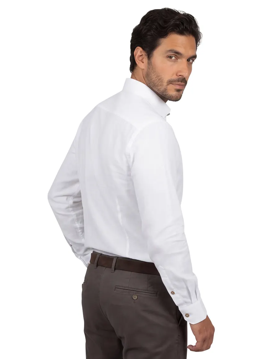 Ledub overhemd wit Modern Fit