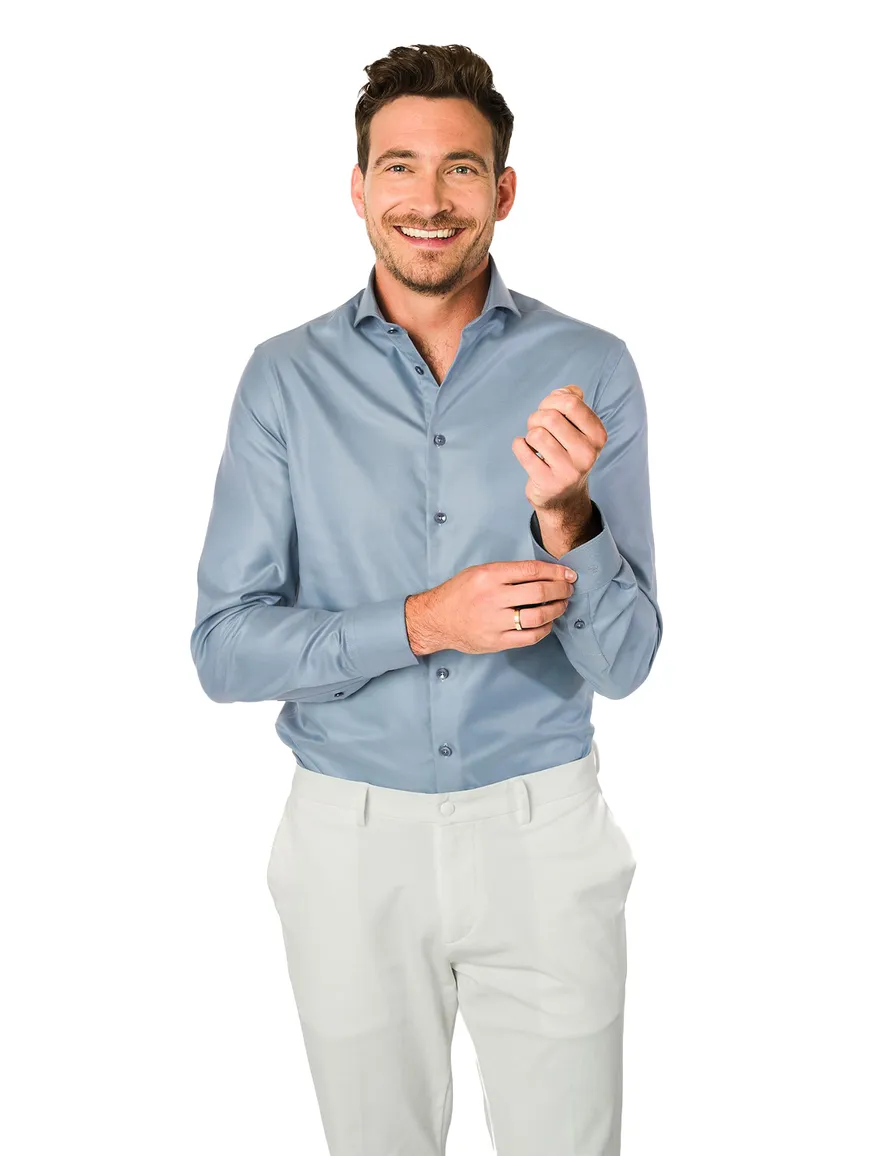 John Miller blauw overhemd ml5