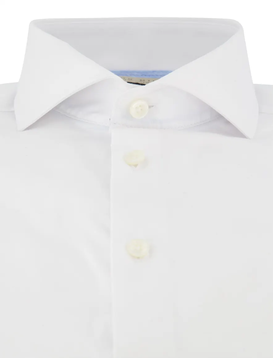 Overhemd John Miller Tailored Fit ml 5 wit effen