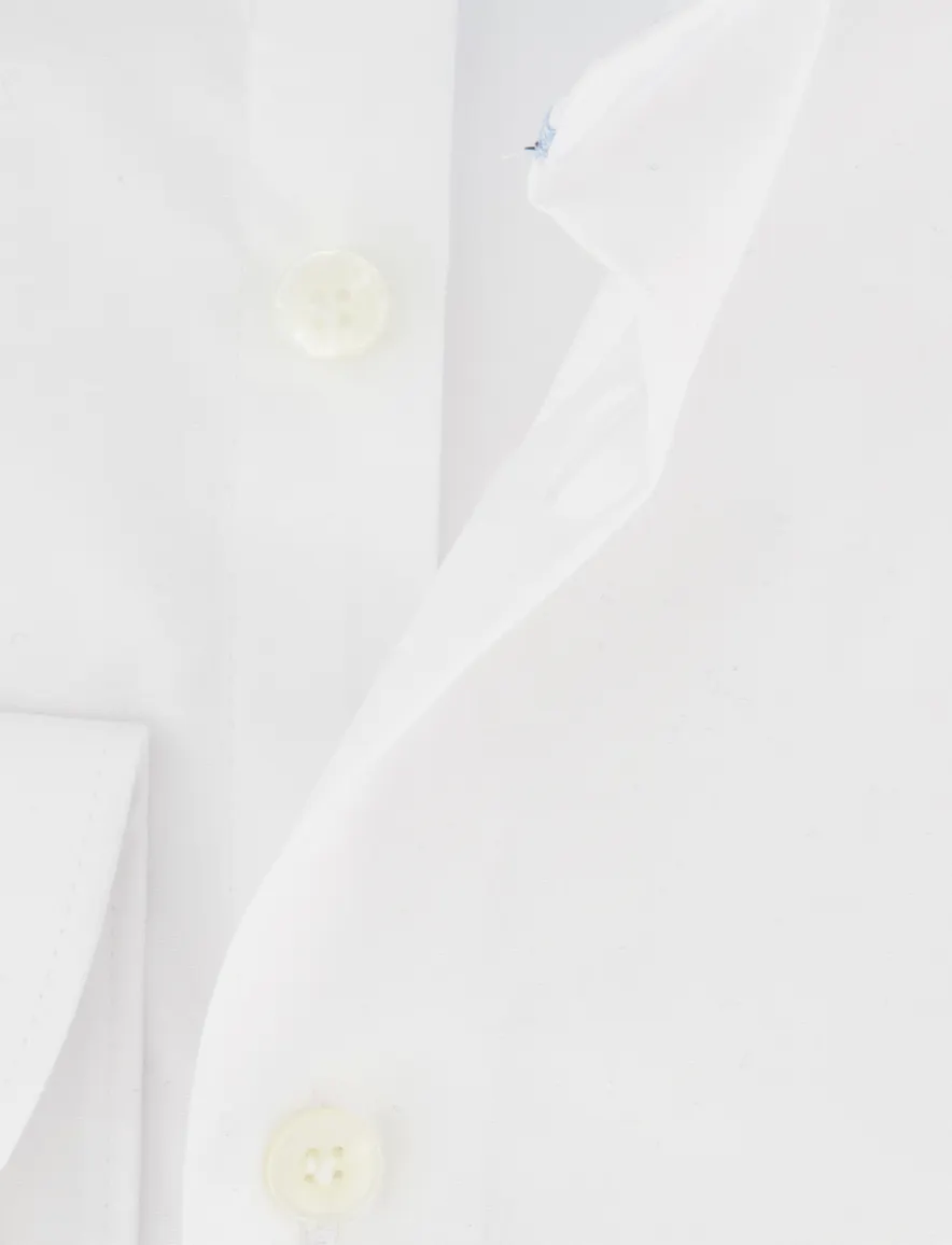 Overhemd John Miller Tailored Fit ml 5 wit effen