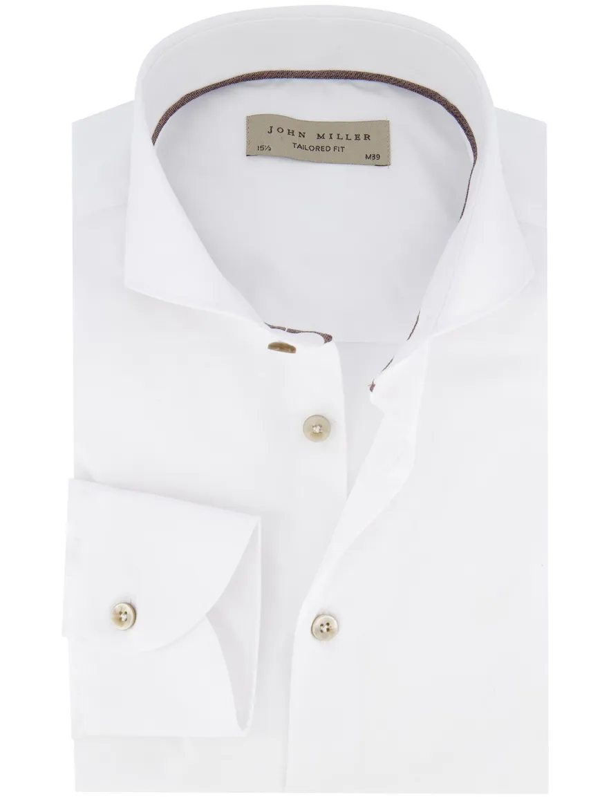 John Miller overhemd spierwit Tailored Fit