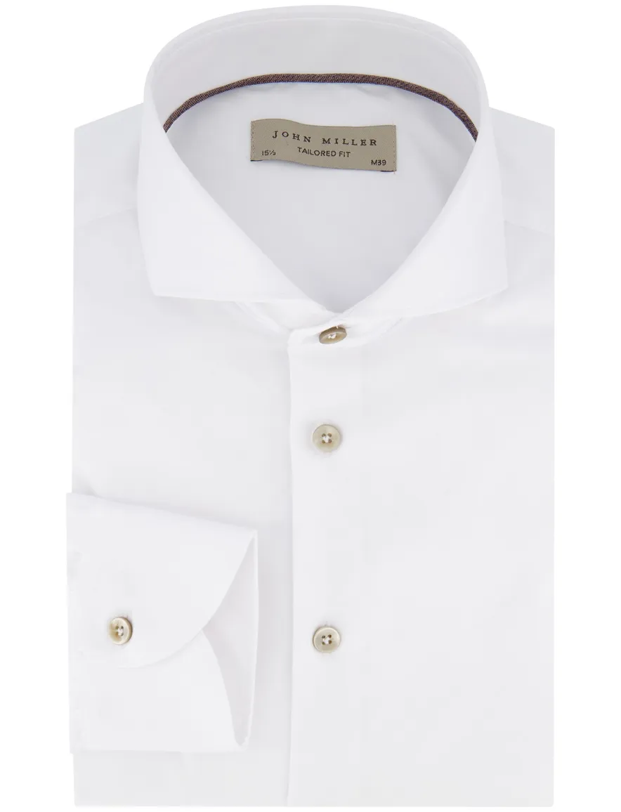 John Miller overhemd spierwit Tailored Fit