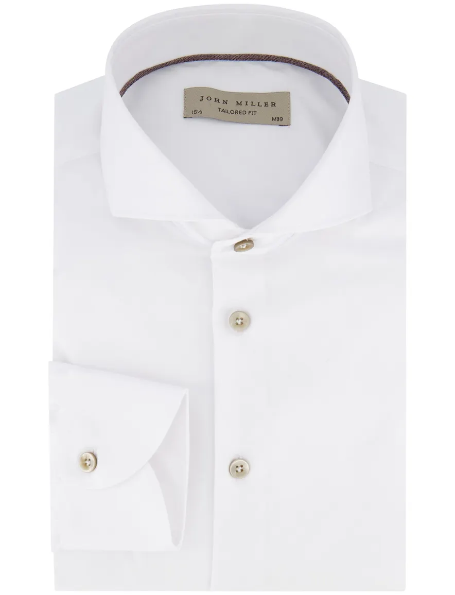 John Miller overhemd spierwit Tailored Fit