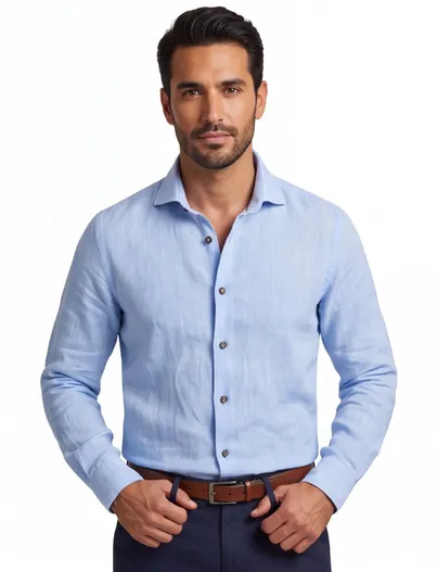 John Miller business overhemd lichtblauw John Miller Tailored Fit - Nieuw