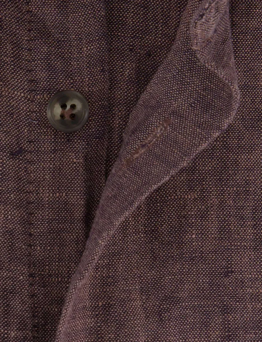 John Miller overhemd bruin tailored fit