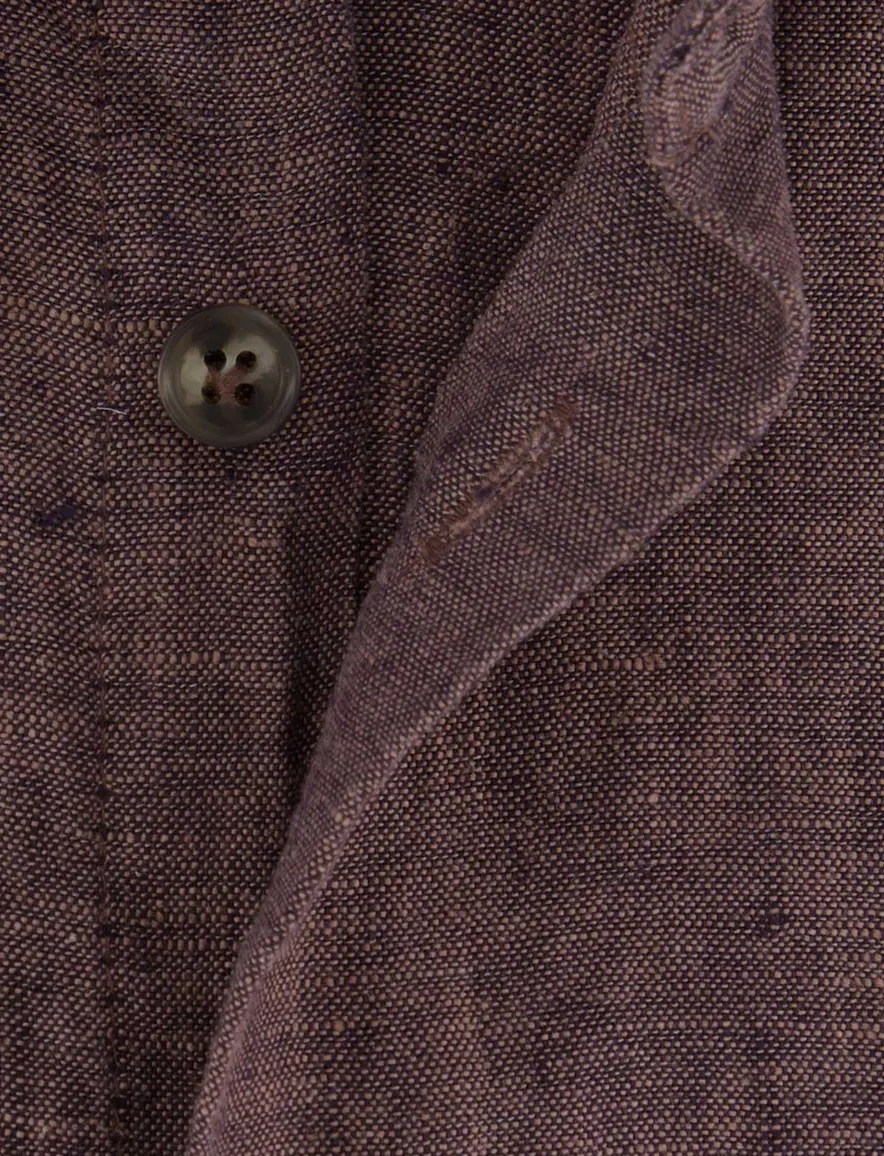 John Miller overhemd bruin tailored fit