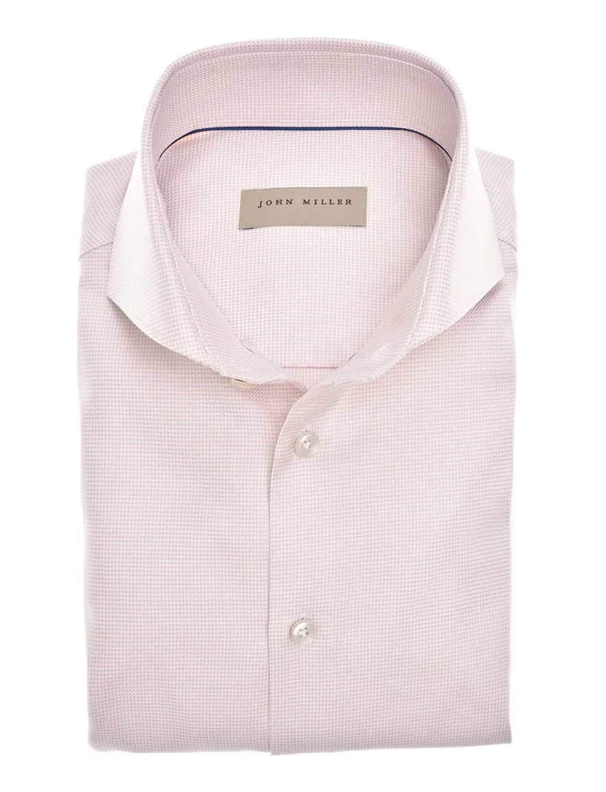 John Miller overhemd geruit roze
