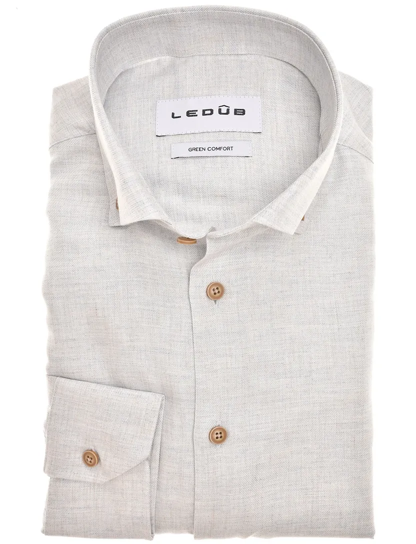 viscose Ledub overhemd mouwlengte 7 normale fit
