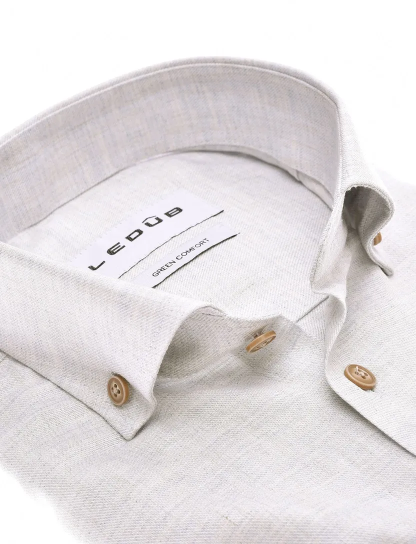 viscose Ledub overhemd mouwlengte 7 normale fit