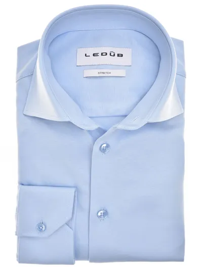 Ledub Ledub overhemd ml 7 normale fit effen lichtblauw
