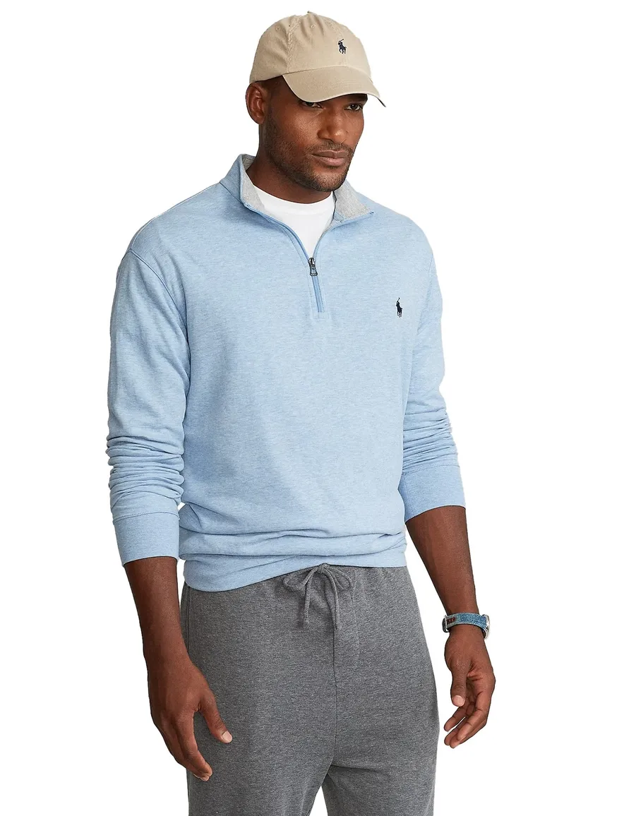 Polo Ralph Lauren sweater blauw half zip Big & Tall