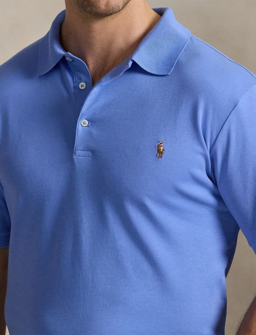 Big & Tall Polo Ralph Lauren polo middenblauw katoen