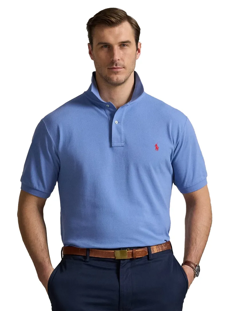 Big & Tall Polo Ralph Lauren polo blauw pique