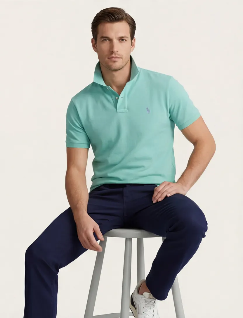 Big & Tall Polo Ralph Lauren polo mint groen katoen