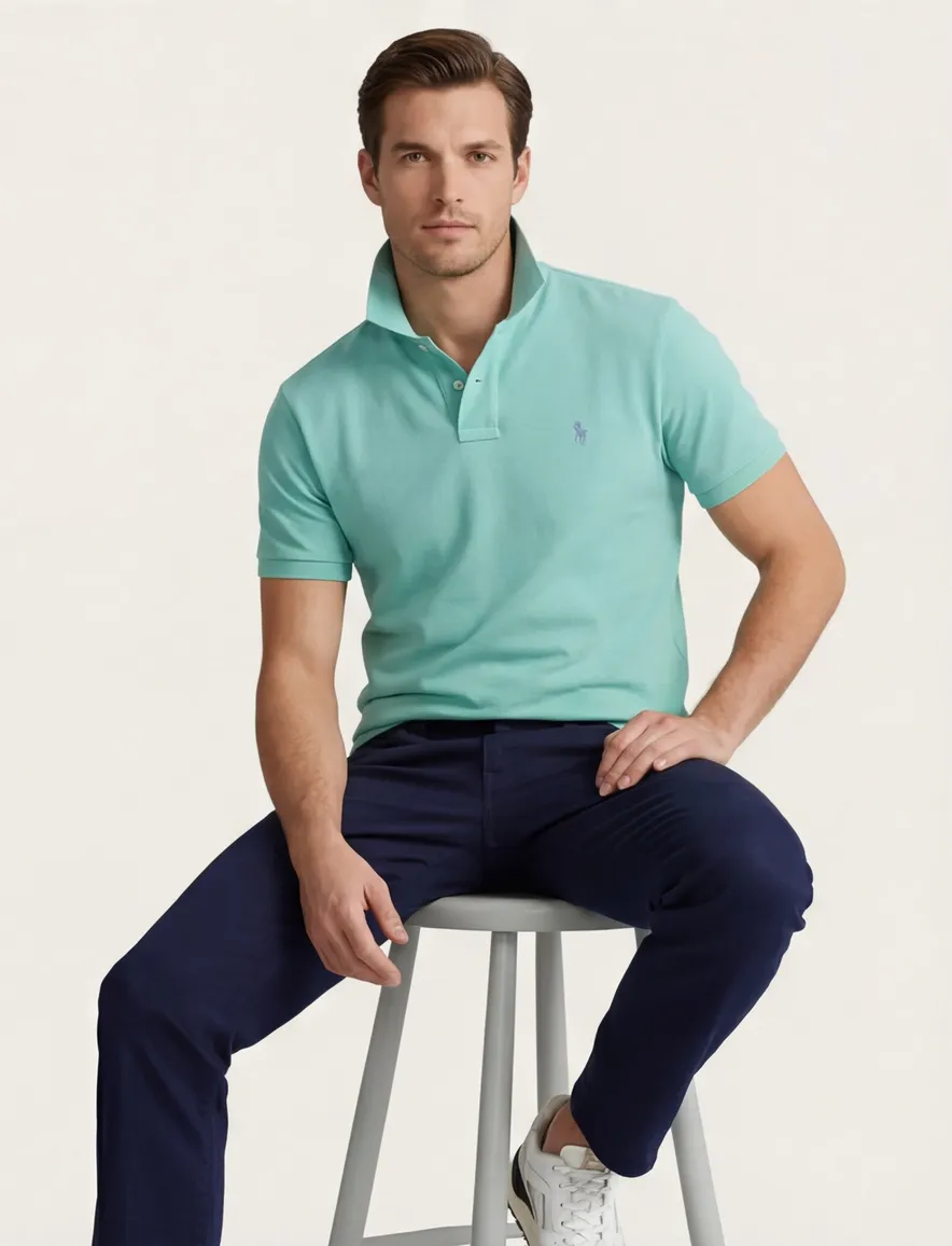 Big & Tall Polo Ralph Lauren polo mint groen