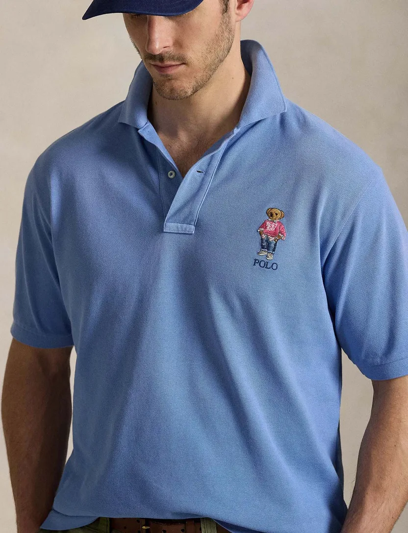 Polo Ralph Lauren polo blauw beer Big & Tall pique