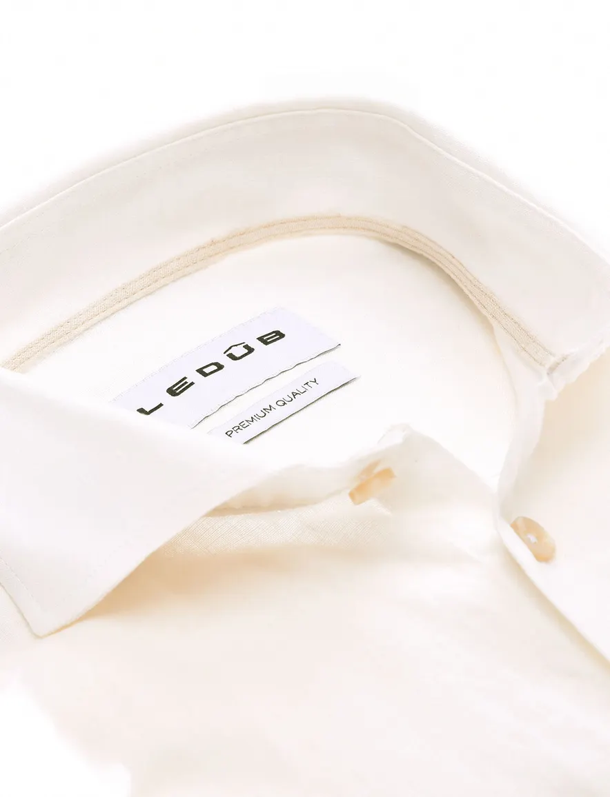 Ledub overhemd Modern Fit antiekwit