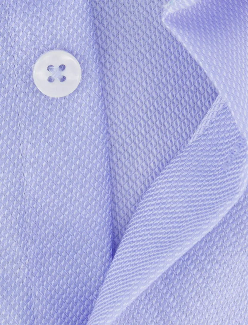 overhemd Ledub Modern Fit korte mouw lichtblauw