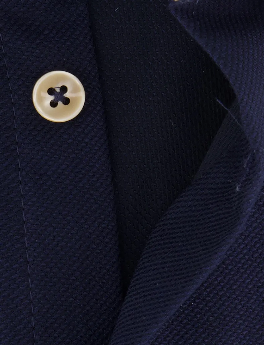 Ledub overhemd donkerblauw modern fit