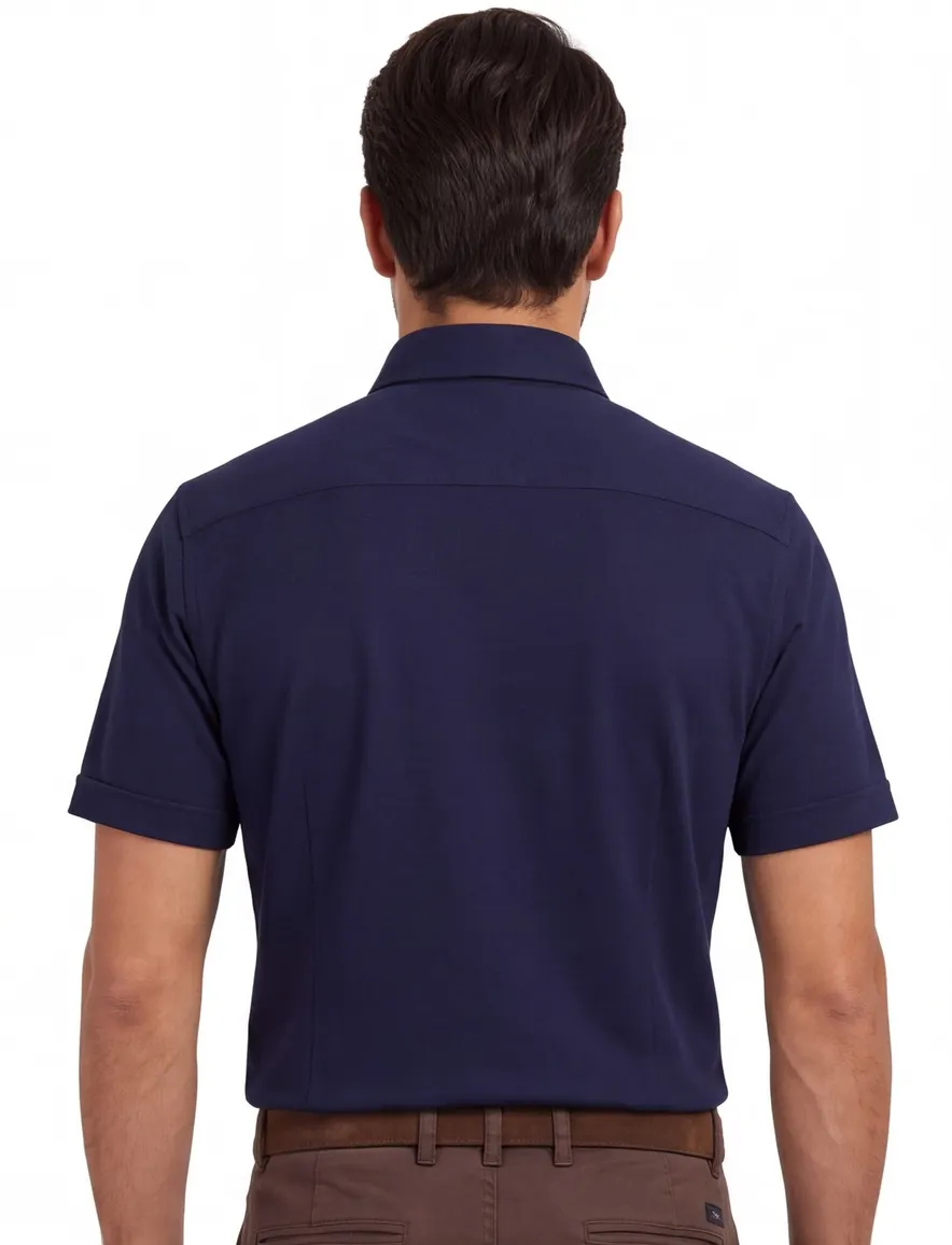 Ledub overhemd donkerblauw modern fit