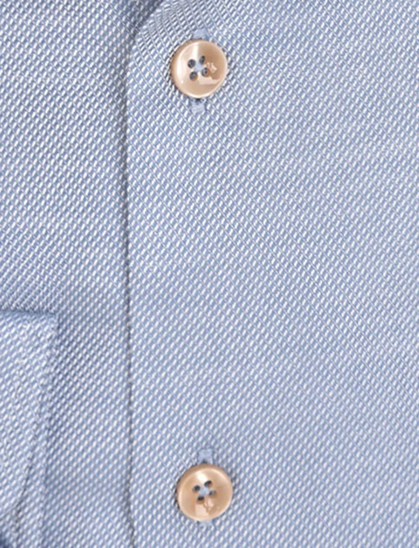 katoenen Ledub overhemd ml7 Modern Fit effen blauw