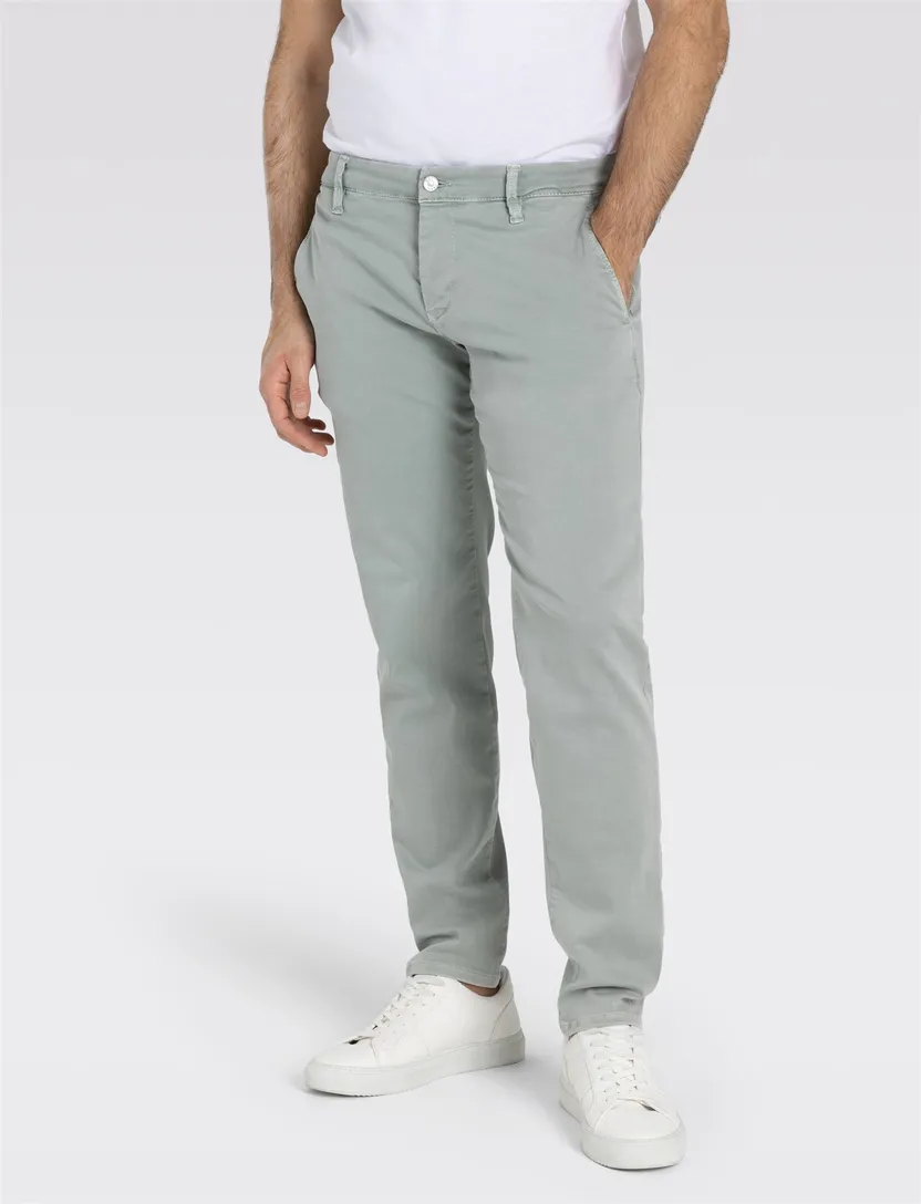 denim Mac Pantalon effen groen Driver Pants