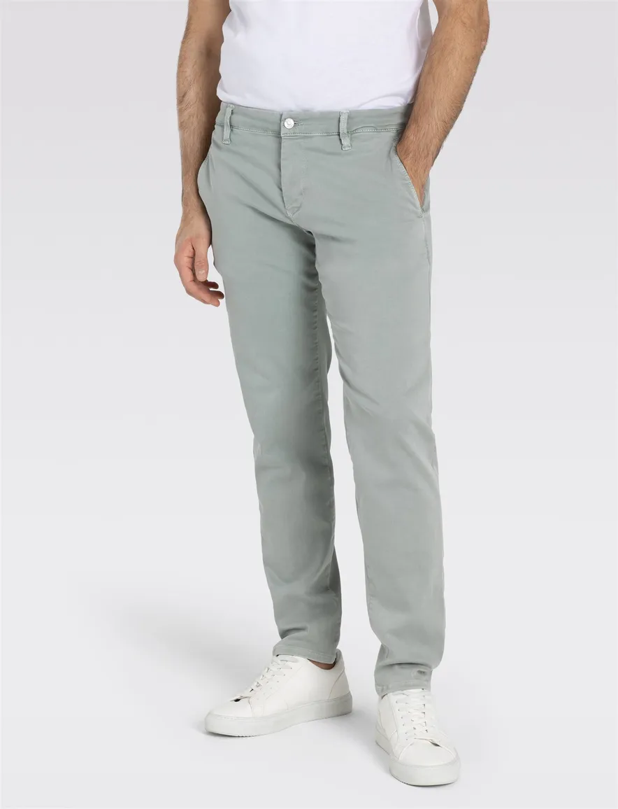 Mac Pantalon effen groen Driver Pants normale fit