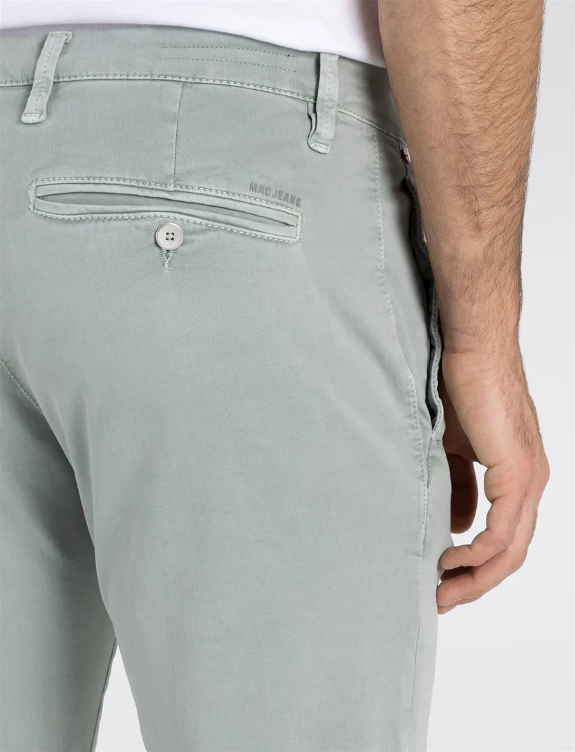 denim Mac Pantalon effen groen Driver Pants