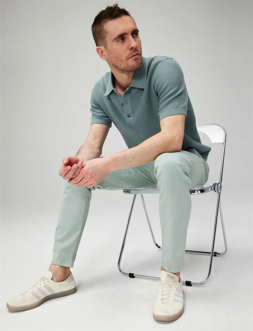 denim Mac Pantalon effen groen Driver Pants