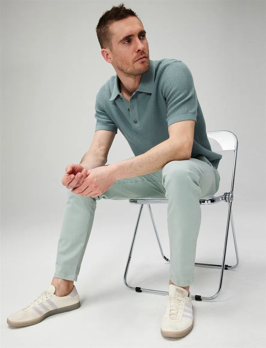Mac Pantalon effen groen Driver Pants normale fit