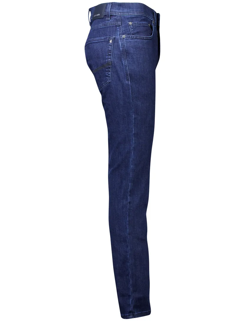 Donkerblauwe Pierre Cardin Future Flex jeans Lyon Tapered