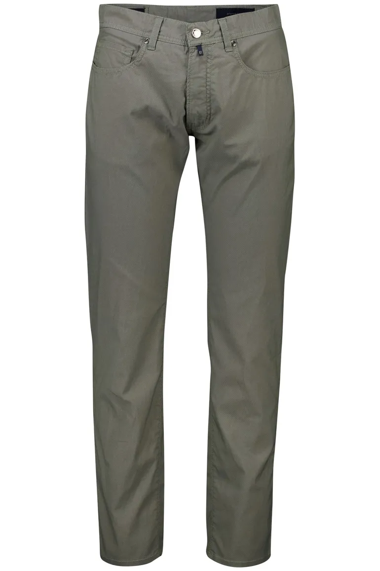Pierre Cardin groen Pantalon 5-p tapered fit